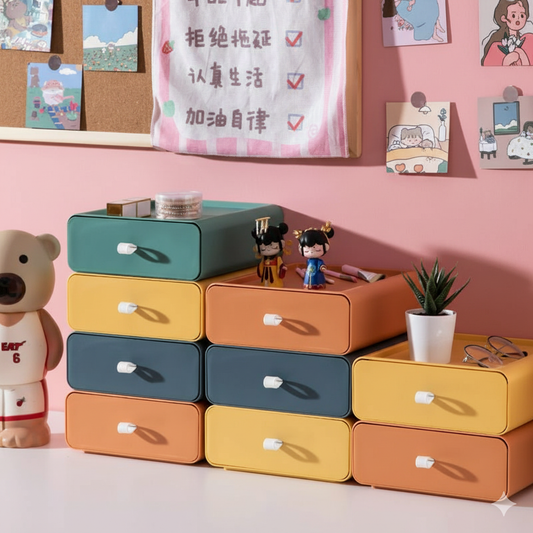 Stackable Storage Boxes Modular Home Organiser Bedroom Decor