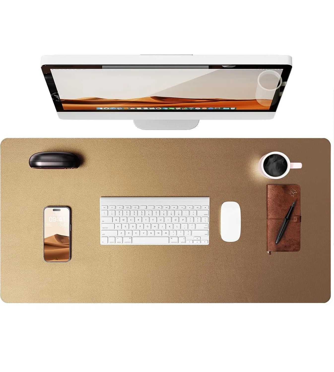 Non-Slip PU Leather Desk Pad Protector Large Office Desk Mat Home Decor