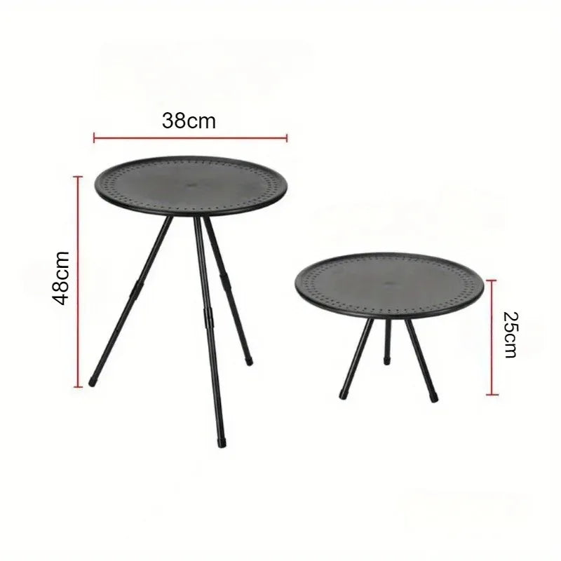 Portable Folding Camping Table Aluminum Lightweight Round Tea Table