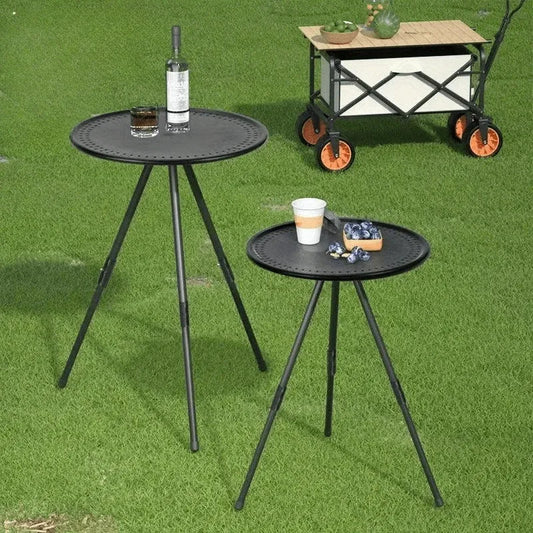 Portable Folding Camping Table Aluminum Lightweight Round Tea Table