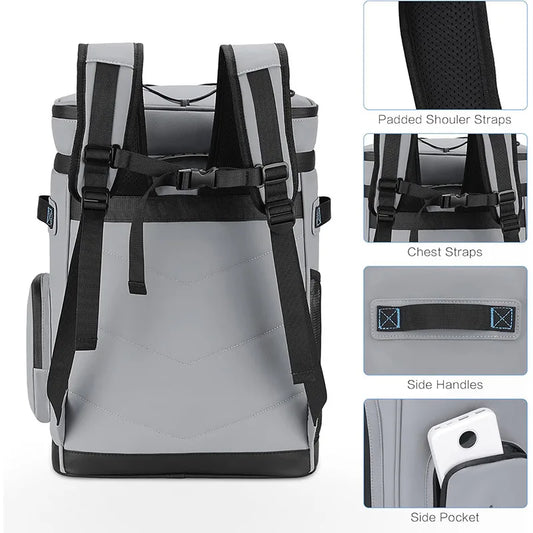 30L Insulated Cooler Backpack Waterproof Thermal Picnic Camping Bag