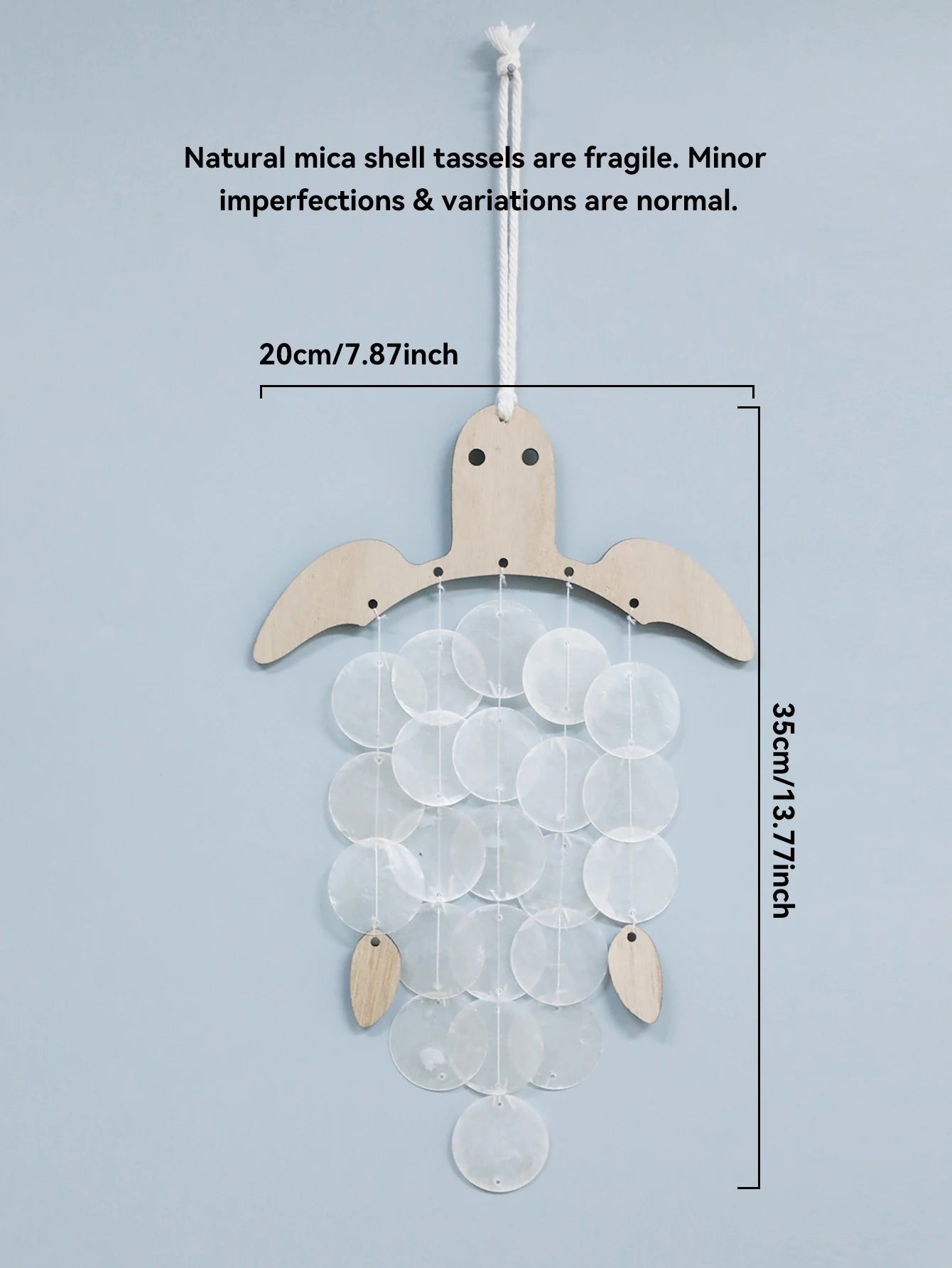 Capiz Shell Turtle Hanging Ornament Nautical Bohemian Coastal Home Decor