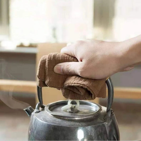 Embroidered Cotton Linen Kitchen Tea Towel Soft Absorbent Kitchen Decor