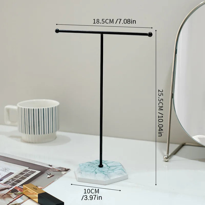 T-Shaped Necklace and Earring Display Stand Detachable Jewellery Organiser Home Decor
