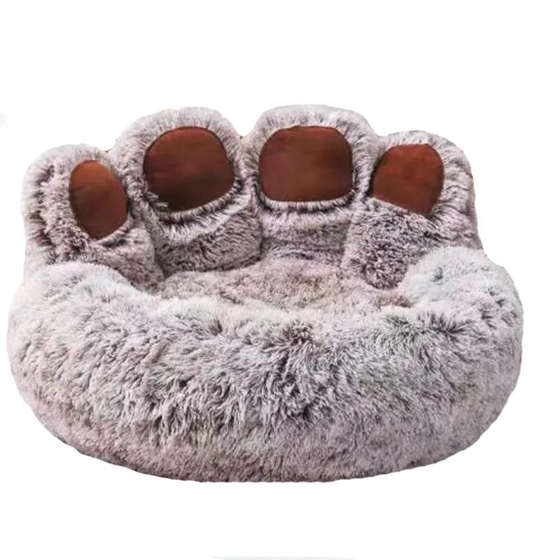 Plush Round Dog Bed Bolster Washable Lounge Room Pet Gift