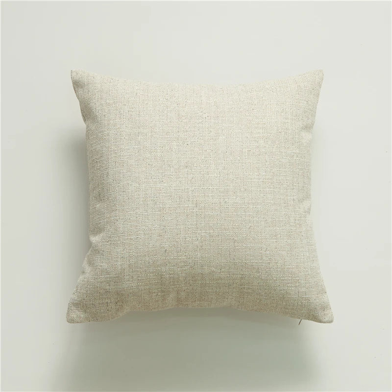 Linen Sofa Throw Pillow Cover Soft Neutral Cushion Cover Living Room