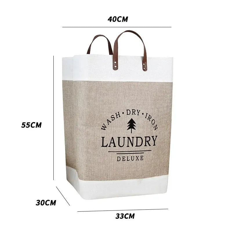Foldable Fabric Laundry Basket Large Capacity Storage Home Decor