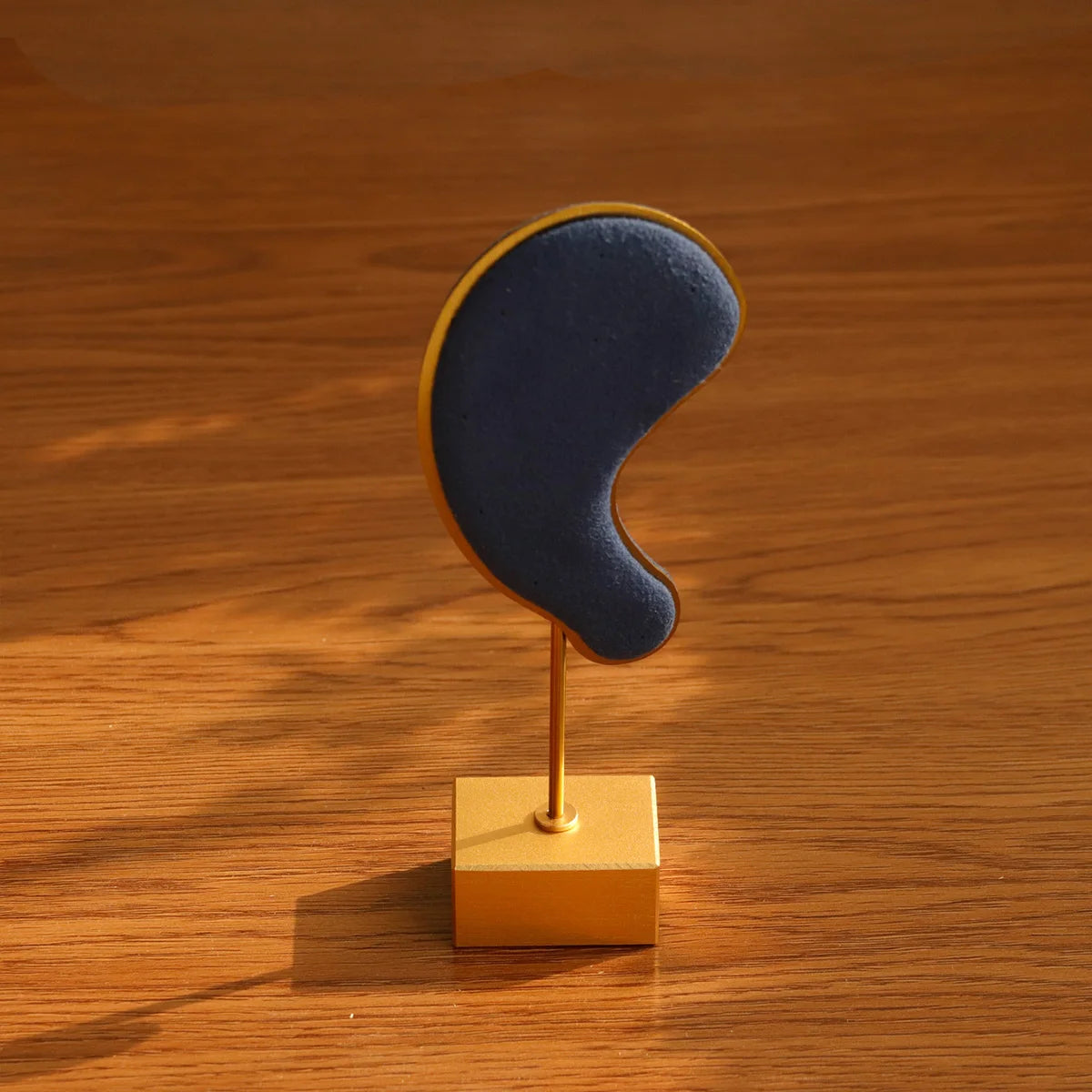 Ear-Shaped Earring Display Stand Microfiber Jewellery Organiser Home Decor