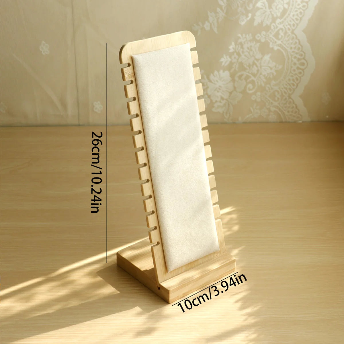 Wooden Necklace Display Stand Large Capacity Jewellery Organiser Home Decor