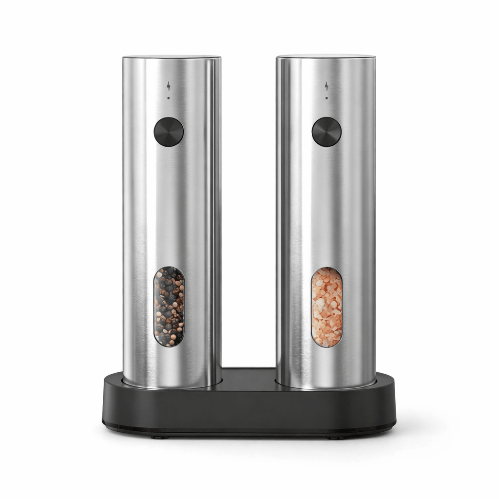 Electric Salt and Pepper Grinder Set USB Rechargeable
