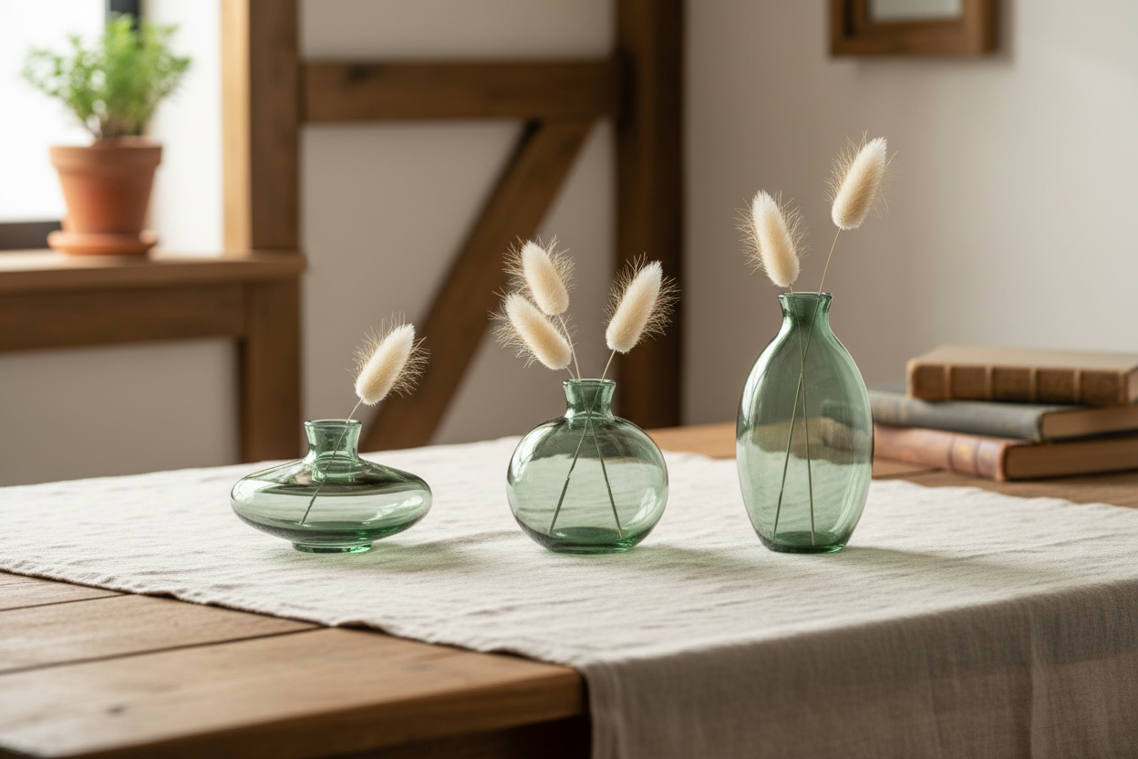 Groene vaasjes nieuwe stijl