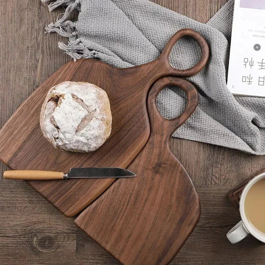 Premium Walnut Wood Cutting Board Double Sided with Juice Groove Kitchen Decor