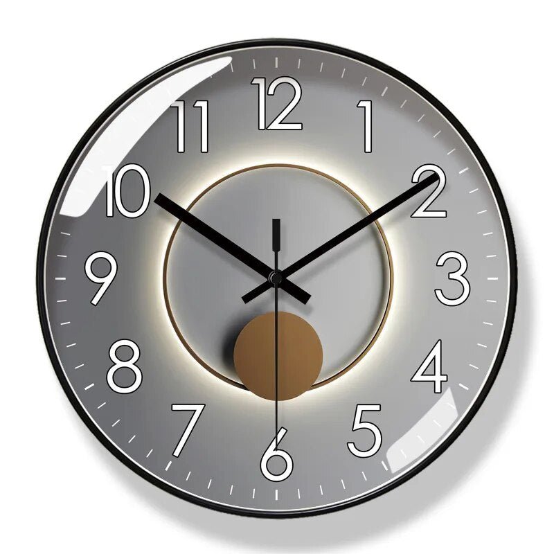 Scandinavian Wall Clock Black Quartz Movement Modern Home Decor