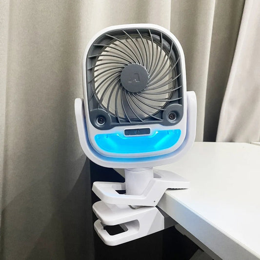 Portable Evaporative Cooler Fan USB Rechargeable Foldable Desktop Home Office