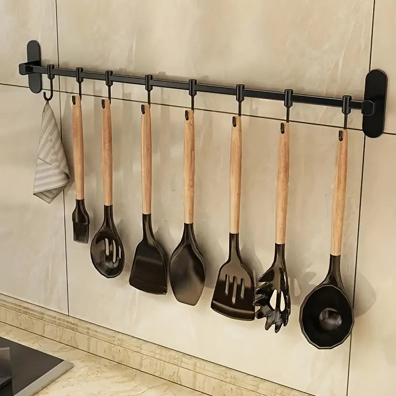 Wall Mounted Kitchen Storage Rack Pan Lid Utensil Organiser Kitchen Decor