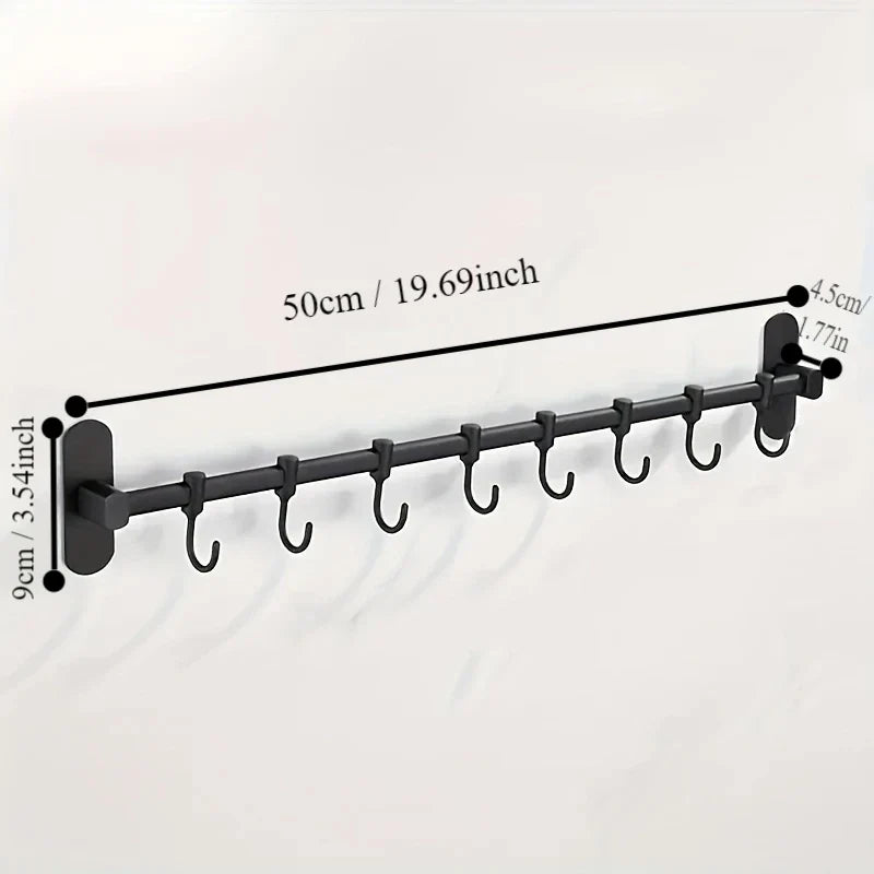 Wall Mounted Kitchen Storage Rack Pan Lid Utensil Organiser Kitchen Decor