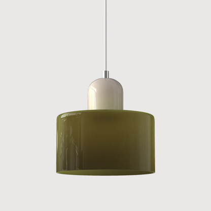 Retro Coloured Glass Pendant Lamp Handblown Shade Ceiling Light Home Decor