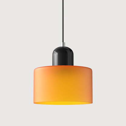 Retro Coloured Glass Pendant Lamp Handblown Shade Ceiling Light Home Decor