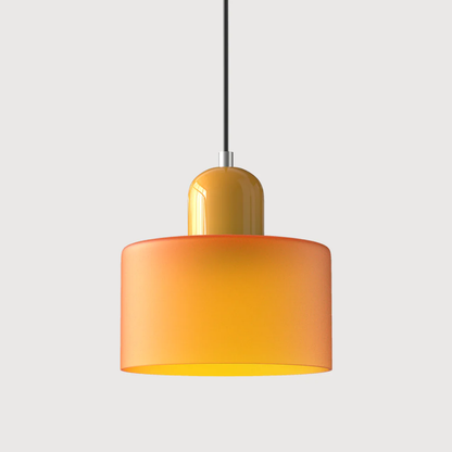 Retro Coloured Glass Pendant Lamp Handblown Shade Ceiling Light Home Decor