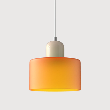 Retro Coloured Glass Pendant Lamp Handblown Shade Ceiling Light Home Decor
