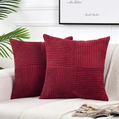 Corduroy Striped Cushion Cover Soft Textured Sofa Pillow Cover Home Decor