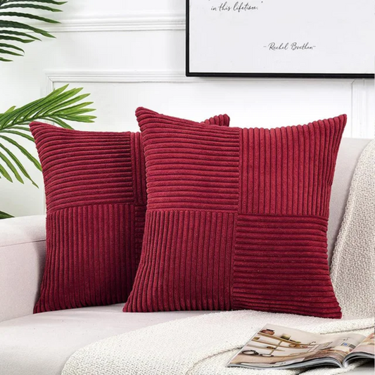 Corduroy Striped Cushion Cover Soft Textured Sofa Pillow Cover Home Decor