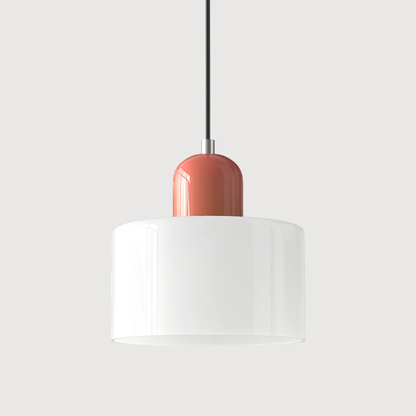 Retro Coloured Glass Pendant Lamp Handblown Shade Ceiling Light Home Decor