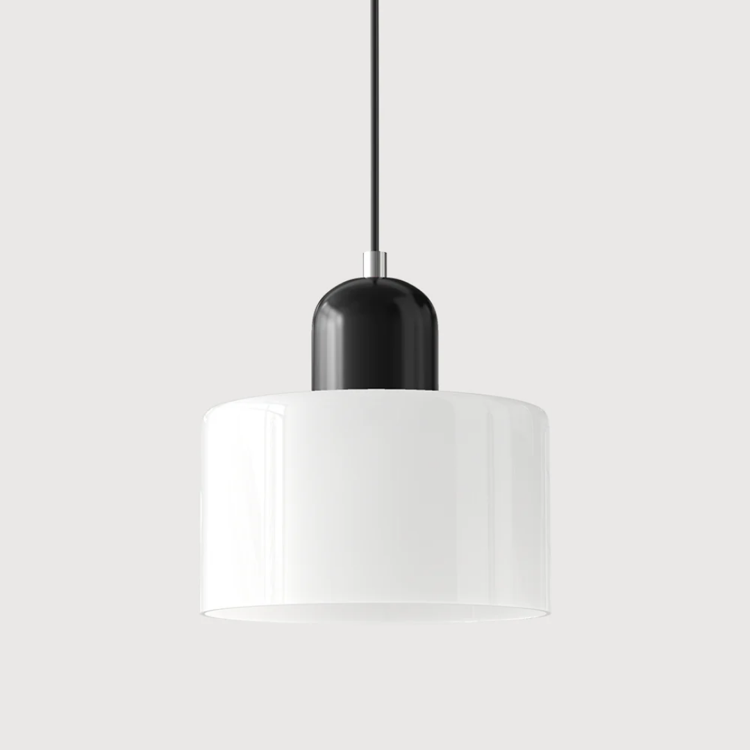 Retro Coloured Glass Pendant Lamp Handblown Shade Ceiling Light Home Decor