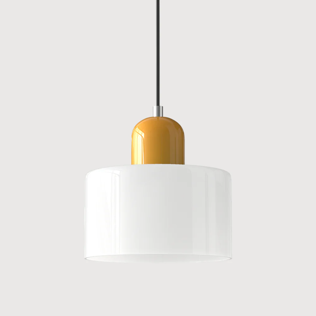 Retro Coloured Glass Pendant Lamp Handblown Shade Ceiling Light Home Decor