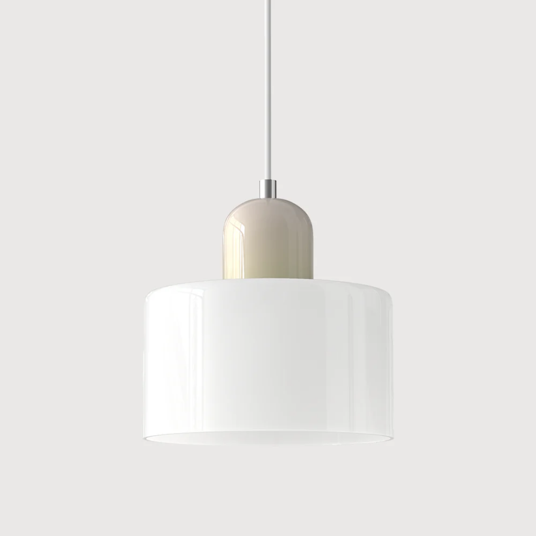 Retro Coloured Glass Pendant Lamp Handblown Shade Ceiling Light Home Decor
