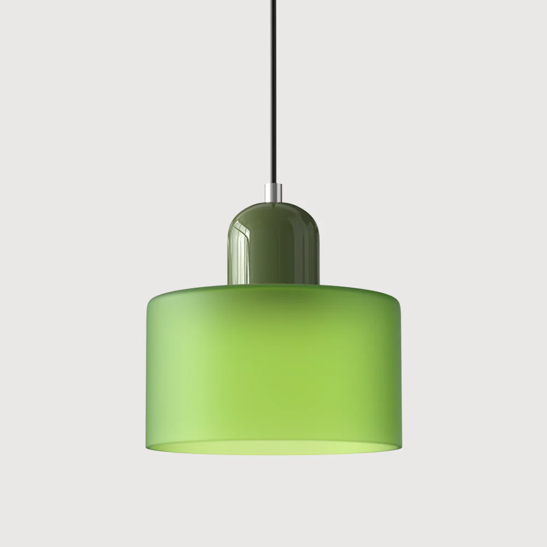 Retro Coloured Glass Pendant Lamp Handblown Shade Ceiling Light Home Decor