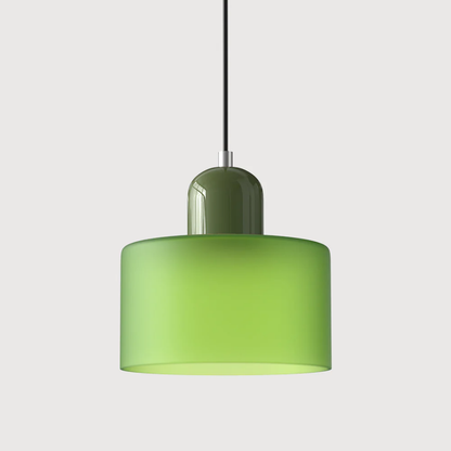 Retro Coloured Glass Pendant Lamp Handblown Shade Ceiling Light Home Decor