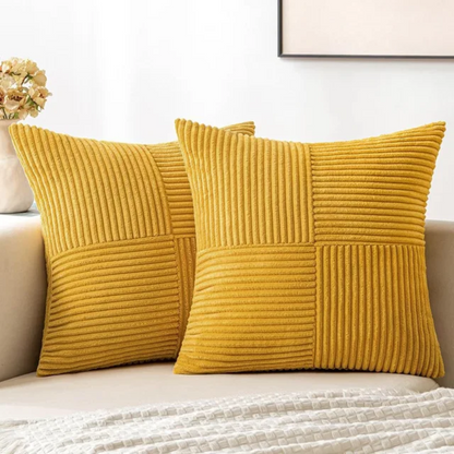 Corduroy Striped Cushion Cover Soft Textured Sofa Pillow Cover Home Decor