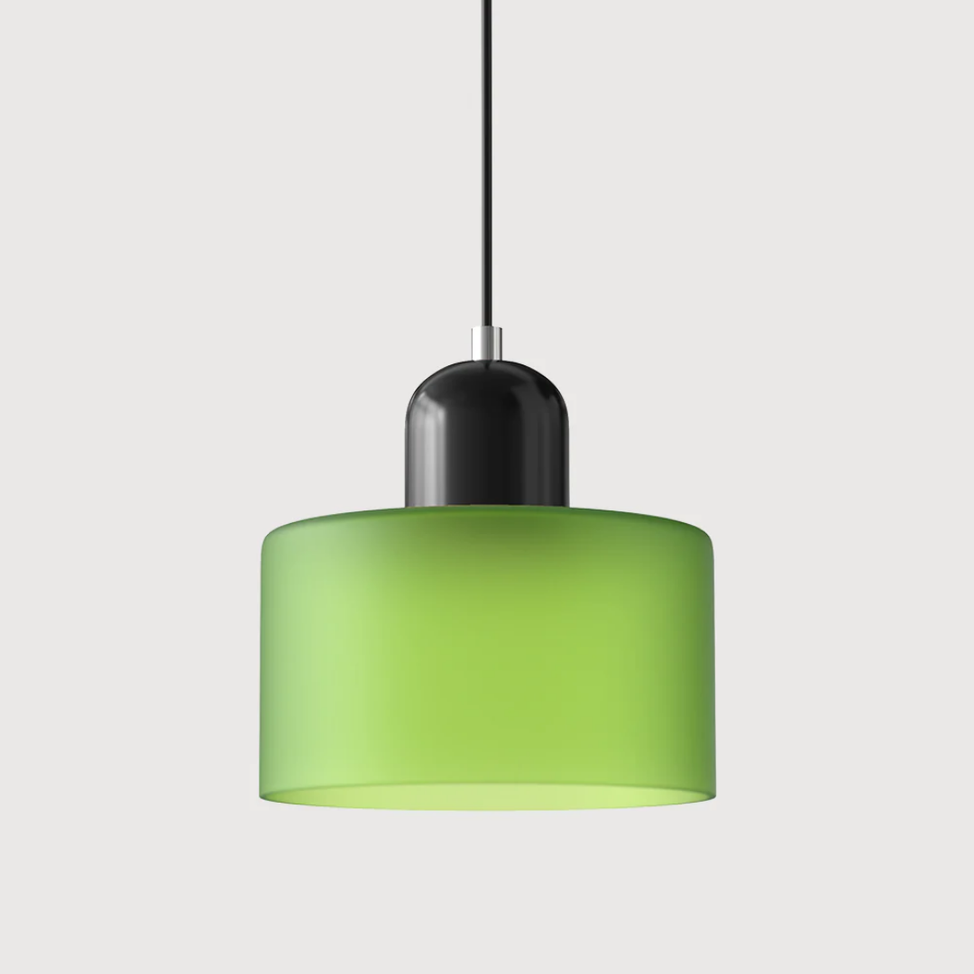 Retro Coloured Glass Pendant Lamp Handblown Shade Ceiling Light Home Decor
