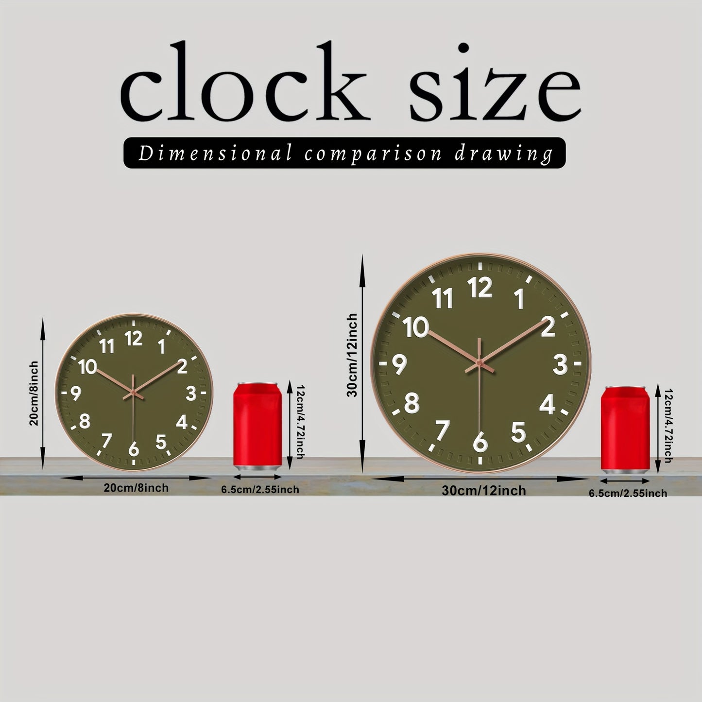 Modern 3D Minimalist Wall Clock Silent Sweep Round Home Decor
