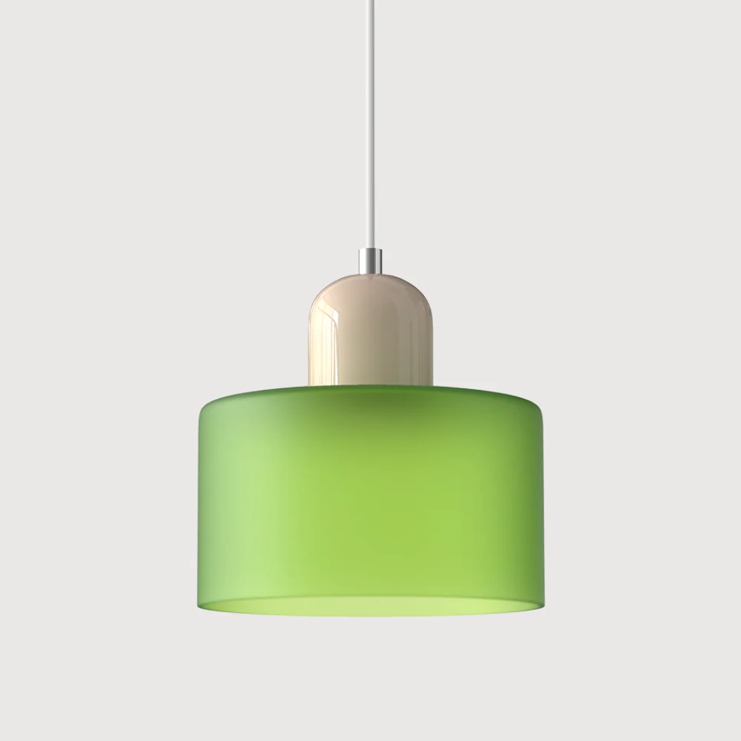 Retro Coloured Glass Pendant Lamp Handblown Shade Ceiling Light Home Decor