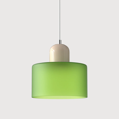Retro Coloured Glass Pendant Lamp Handblown Shade Ceiling Light Home Decor