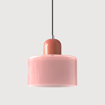 Retro Coloured Glass Pendant Lamp Handblown Shade Ceiling Light Home Decor