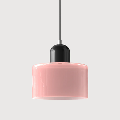 Retro Coloured Glass Pendant Lamp Handblown Shade Ceiling Light Home Decor