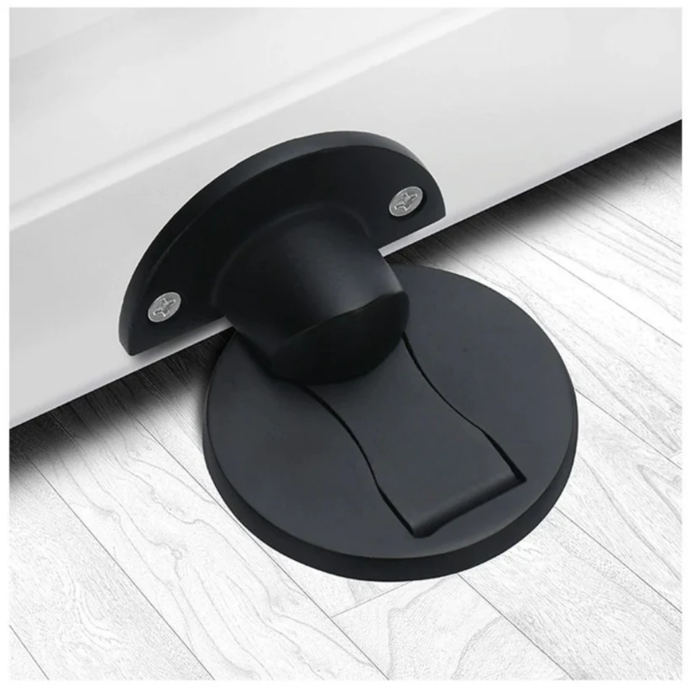 Stainless Steel Magnetic Door Stop Wall-Mounted Strong Hold No Drill Home Decor