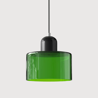 Retro Coloured Glass Pendant Lamp Handblown Shade Ceiling Light Home Decor