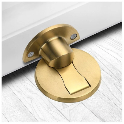Stainless Steel Magnetic Door Stop Wall-Mounted Strong Hold No Drill Home Decor