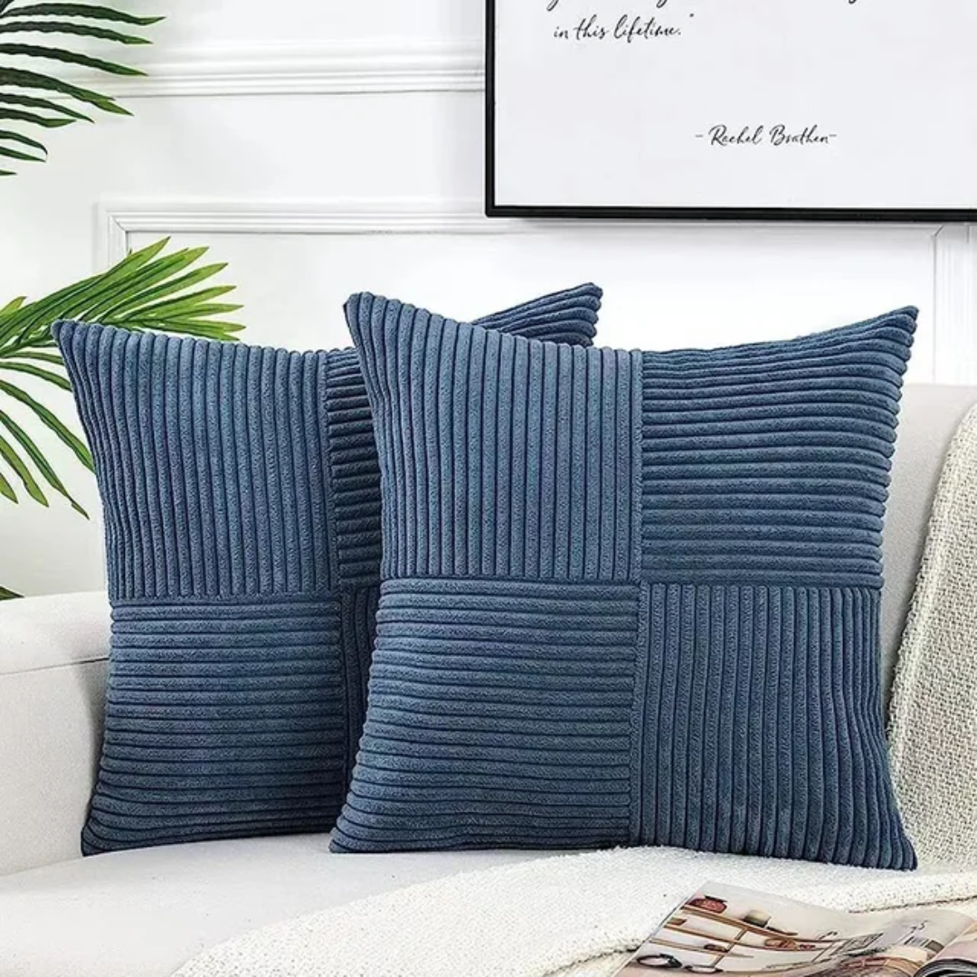 Corduroy Striped Cushion Cover Soft Textured Sofa Pillow Cover Home Decor