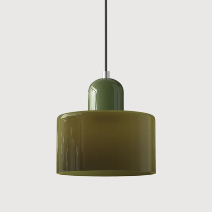 Retro Coloured Glass Pendant Lamp Handblown Shade Ceiling Light Home Decor