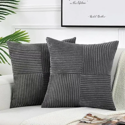 Corduroy Striped Cushion Cover Soft Textured Sofa Pillow Cover Home Decor
