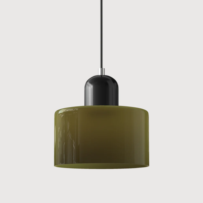 Retro Coloured Glass Pendant Lamp Handblown Shade Ceiling Light Home Decor