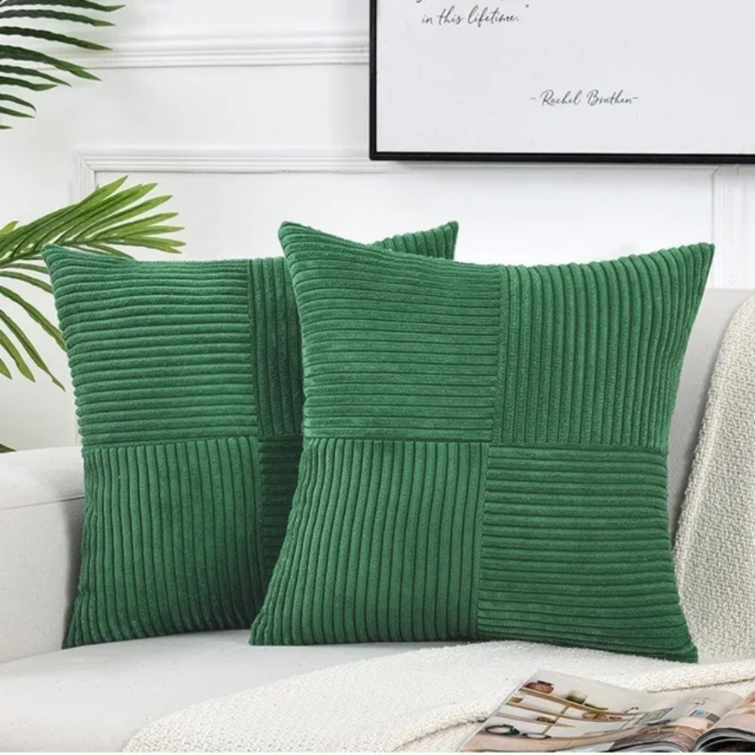 Corduroy Striped Cushion Cover Soft Textured Sofa Pillow Cover Home Decor