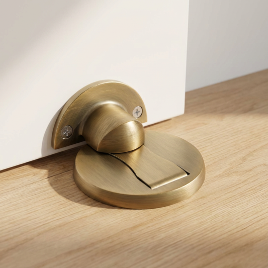 Stainless Steel Magnetic Door Stop Wall-Mounted Strong Hold No Drill Home Decor