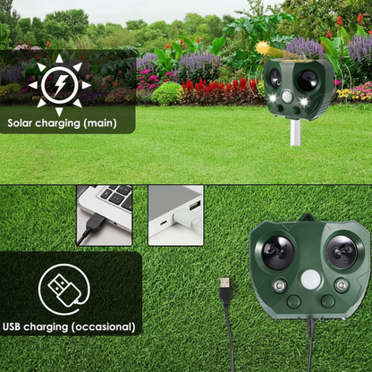Solar Bird Repeller Ultrasonic Outdoor Garden Pest Control