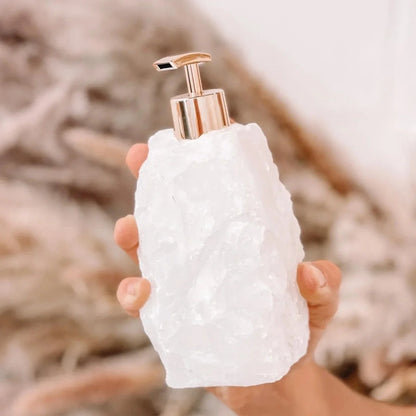 Crystal Quartz Texture Soap Dispenser Luxury Bathroom Vanity Decor